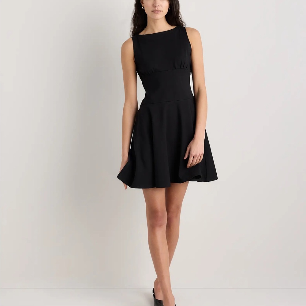 Quince Organic Stretch Jersey Drop Waist Mini Dress